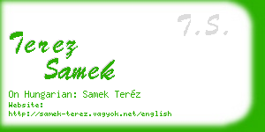 terez samek business card