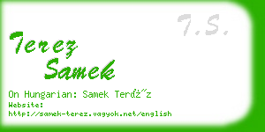 terez samek business card
